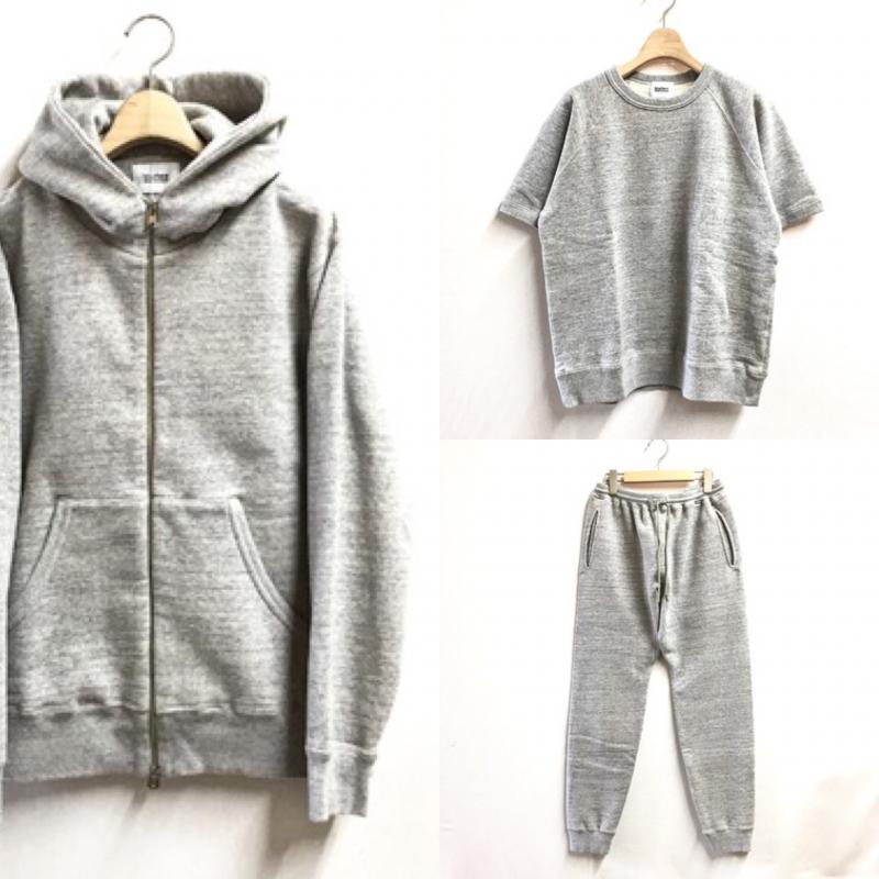 Blurhms/֥顼ॹ | TSURI Sweat Hooded Zipper & Short-Sleeve & PantsColor:TOP Grey