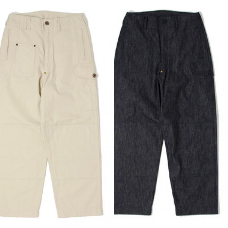 Anachronorm/ʥΡ | COTTON HERRINGBONE & INDIGO CHINO Combat PantColor:Cream