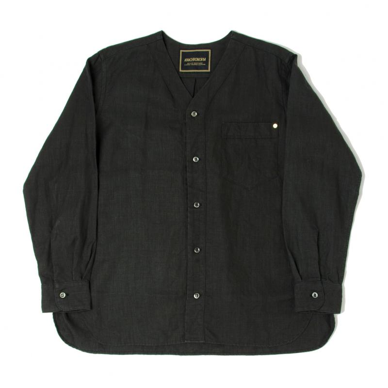 Anachronorm/ʥΡ | LINEN Shirt-cardiganColor:Ink Black
