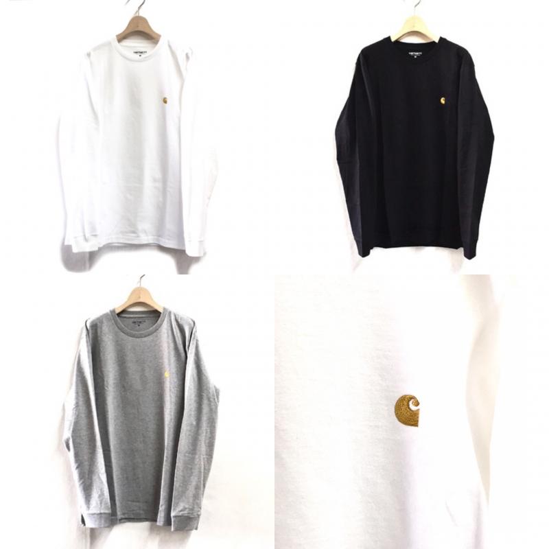 Carhartt WIP/ϡWIP | L/S Chase T-ShirtColor:White/GoldBlack/GoldGrey Heather/Gold