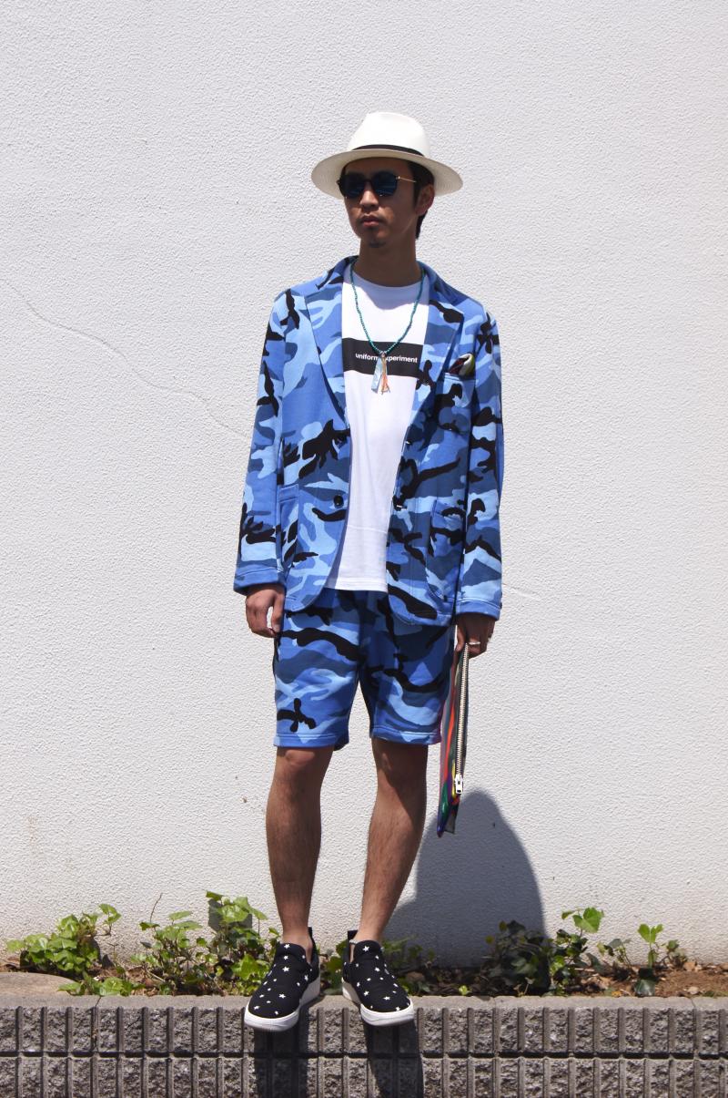 uniform experiment - CAMOUFLAGE SHEEP BACK 3 BUTTON JACKET.