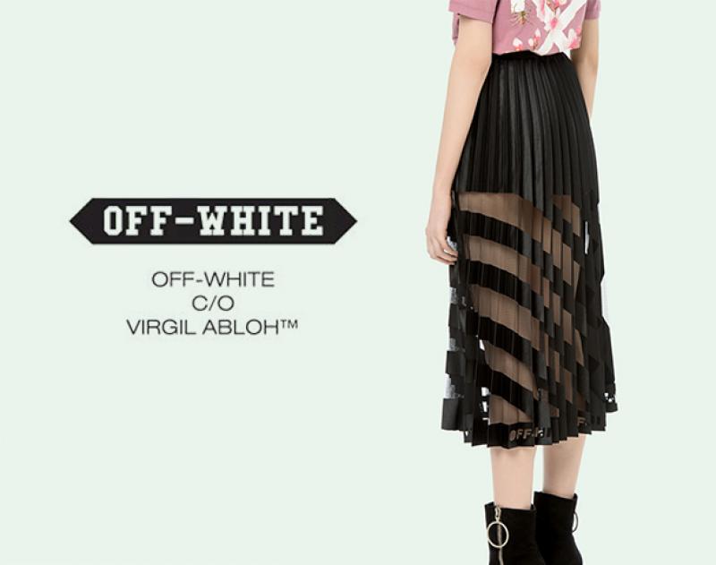 OFF-WHITE / OFF WHITE PLISSE' SKIRT 