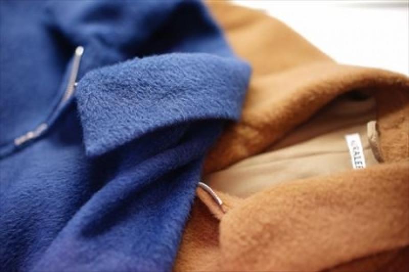 AURALEE/꡼"BABY ALPACA ZIP BLOUSON/Camel/Dark Blue/