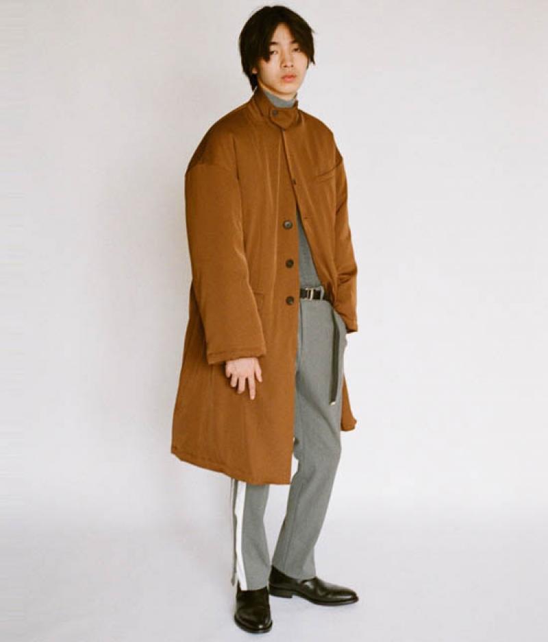 WYATT(磻å) SUPER SAFIA SIDE ZIP TAPERED LINE TROUSERS WY-3012 (GRY X OW)!