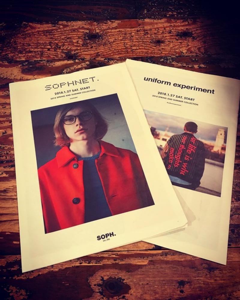 SOPHNET. & UE 2018 COLLECTION 1.27(SAT.) START!! 