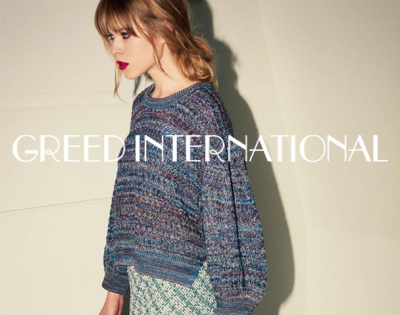 GREED INTERNATIONAL / ƥ"MIX BASKET KNIT Short Top"