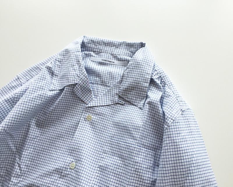 FP REVERE COLLAR SHIRT (BLUE CHECK) for EQUIPMENT