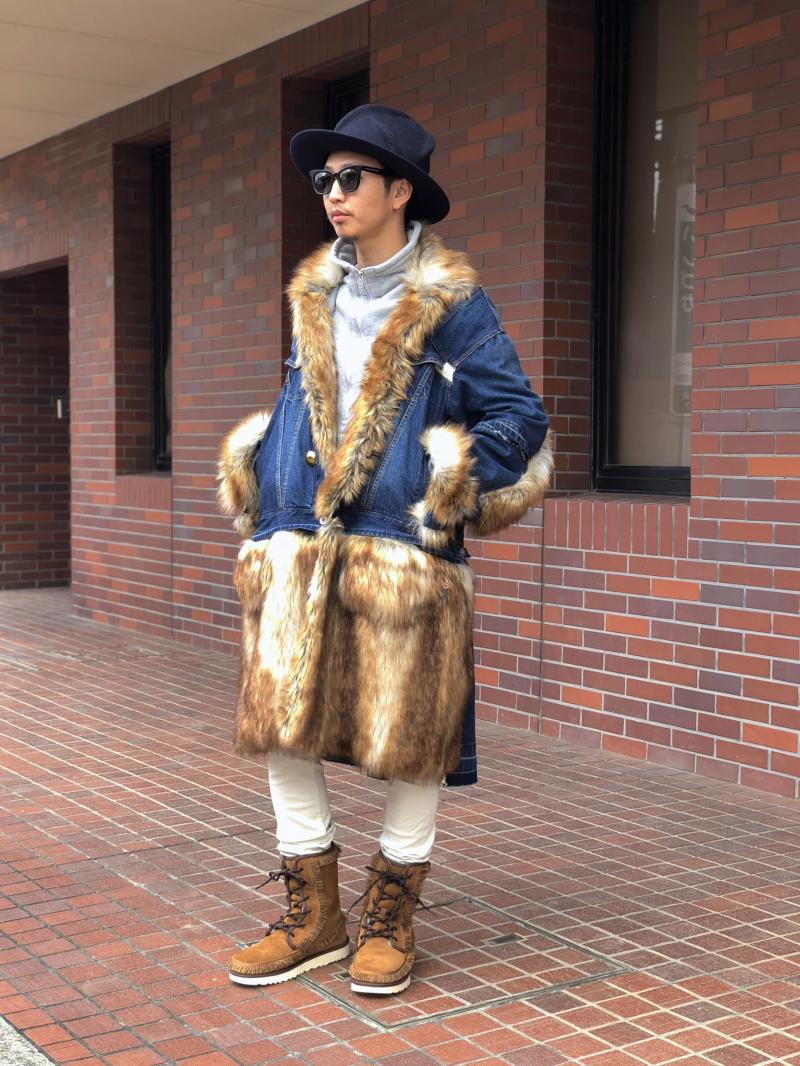sacai - Denim Fur Coat.