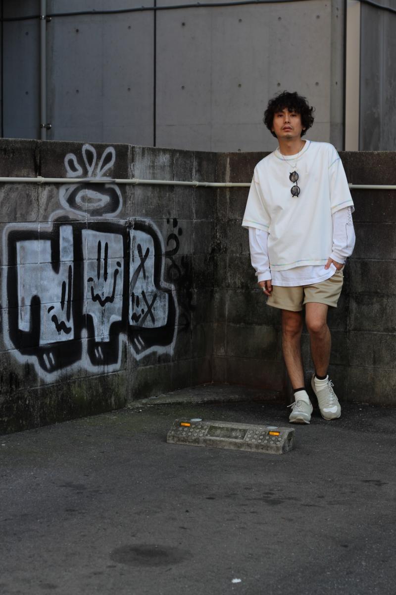 Ĥ鷺Ǥ!SALE40%OFFKIIT() COTTON STRONG TWIST YARN S/SLEEVE RAINBOWSTICH TEE KIG-T91-012(WHT)! 