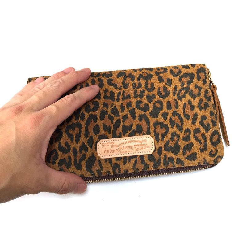 ҥ祦ΥåץåȡThe Superior Labor/ ڥꥪ 쥤СLeopard Print Large Zip Wallet Ǥ