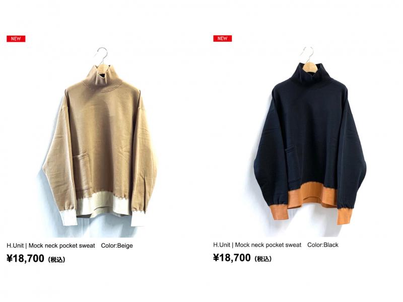 顼ȥ饹ȤŪʥåȡH.Unit/H.˥åȡMock neck pocket sweat Ǥ