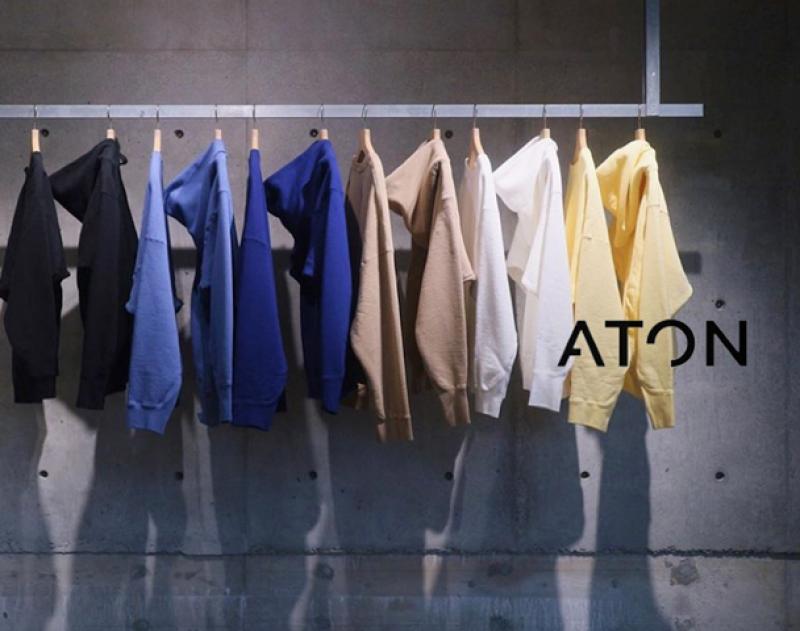 ATON / ƥ GARMENT DYE URAKE CREWNECK PULLOVERand more​​​