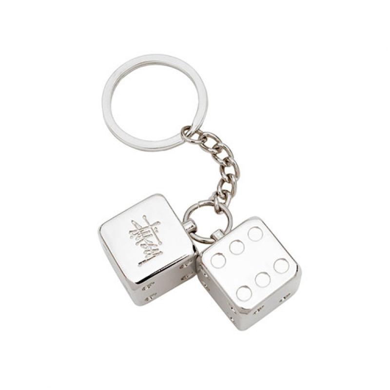 Stussy Metal Dice Keychai