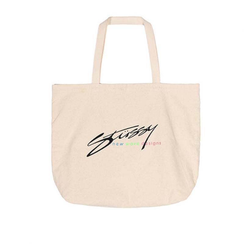 Stussy New Wave Designs Canvas Tote