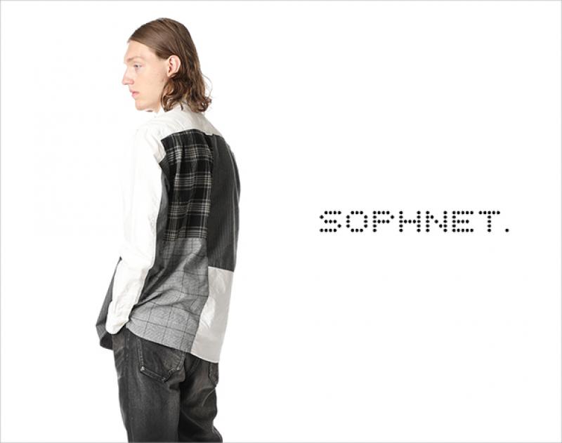 SOPHNET.  / ƥ PATCH WORK B.D SHIRT