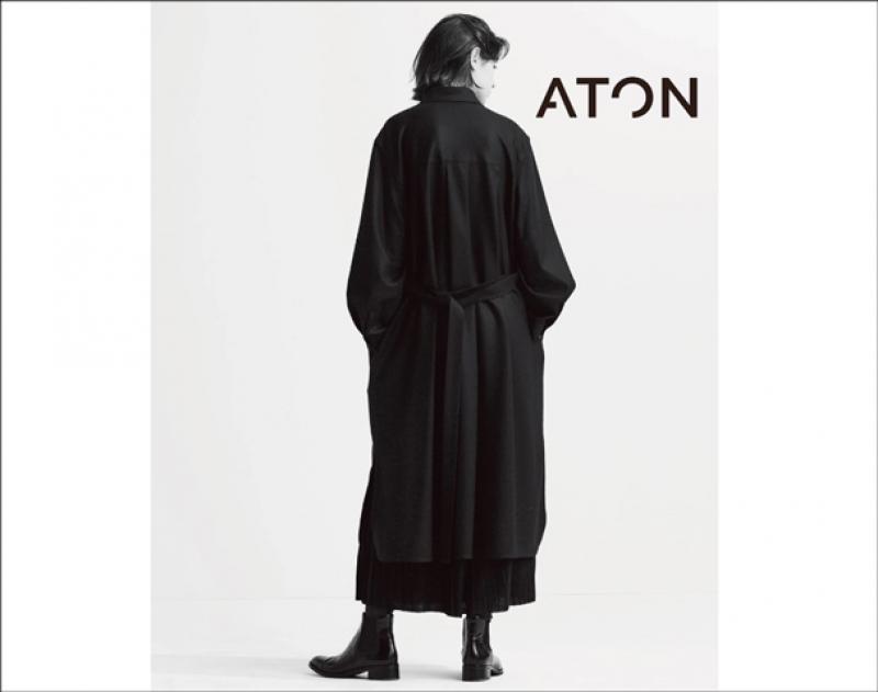 ​​ATON / ƥ WOOL MELTON JERSEY DRESS COATand more