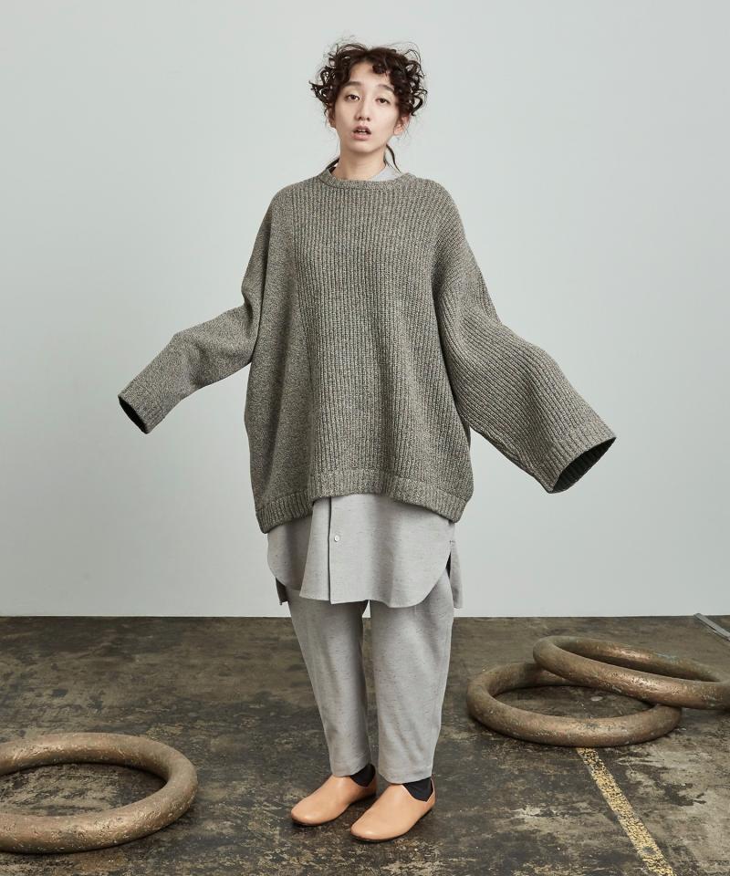 Dulcamara [ɥ륫ޥ] asymmetry pullover knit <ȥ꡼ץ륪С˥å> ʿΥȤ߹碌ǫԤΩƤȤƽ餫ʥ˥åȥץ륪С