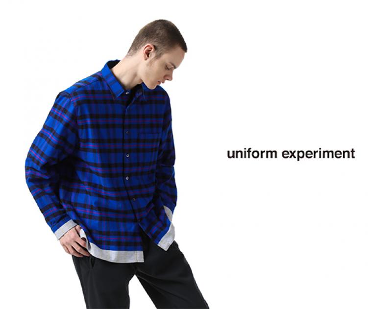 uniform experiment / ƥ LINE FLANNEL BIG REGULAR COLLAR SHIRT