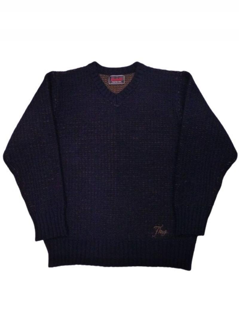 GANGSTERVILLE(󥰥)THUG-V NECK SWEATER