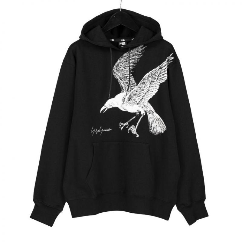 Yohji Yamamoto pour homme  NEW ERA CROW PRINT SWEAT PULLOVER HOODIE / HG-T97-997