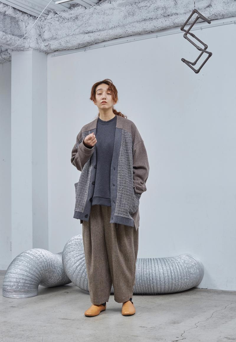 Dulcamara [ɥ륫ޥ] CABLE CHECK BIG CARDIGAN <֥åBigǥ>  ̤ǳʻҾΥåɽȺȰǺؤǥΥӥåǥ