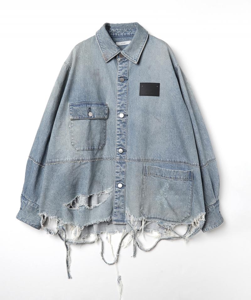 JieDa / DAMAGE OVER DENIM SHIRT