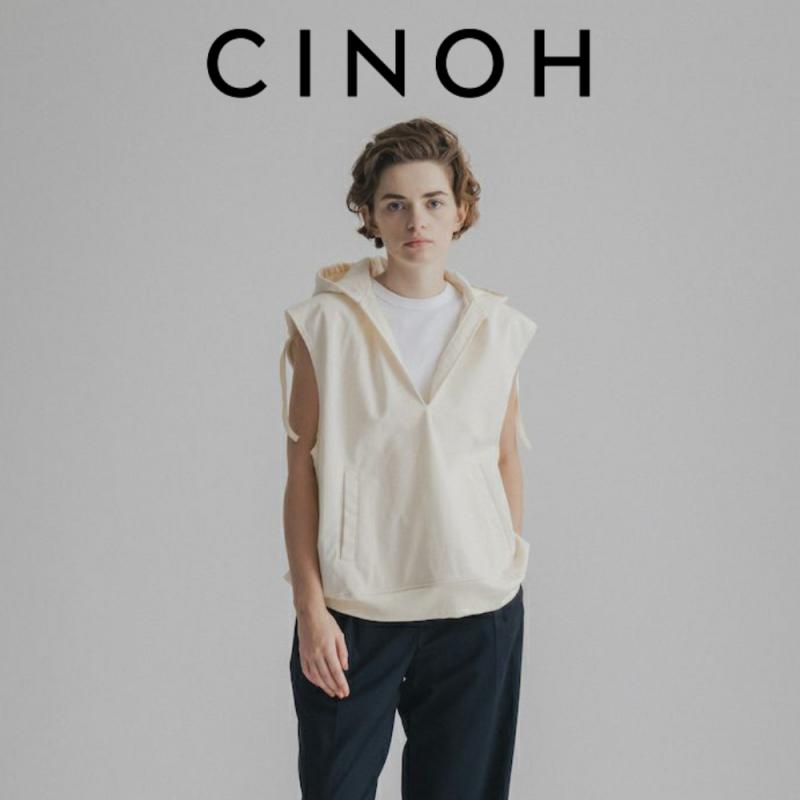 CINOH ​/ ƥ PAPER URAKE SLEEVELESS HOODIEand more 