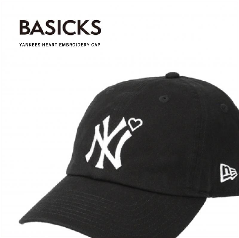 BASICKS/١YANKEES HEART EMBROIDERY CAP