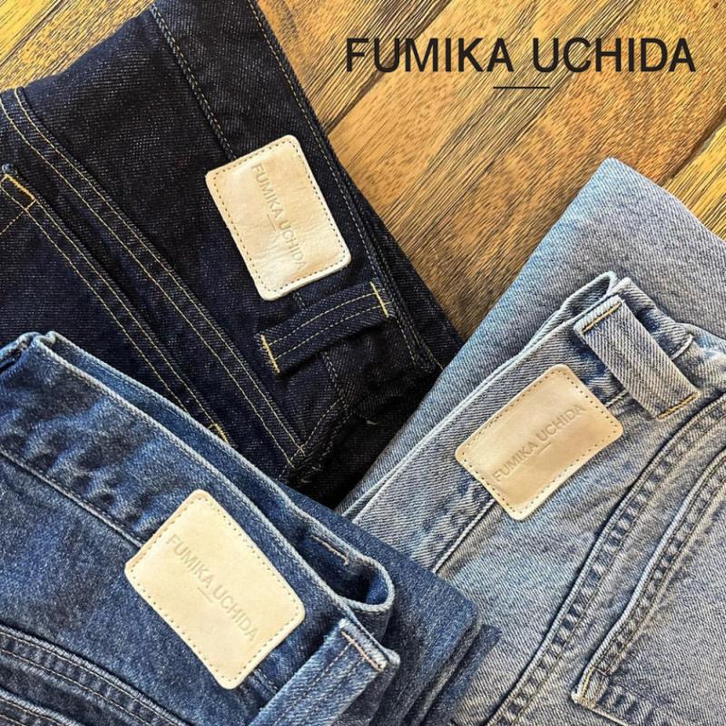 FUMIKA_UCHIDA/١DENIM WIDE TAPERED PANTSand more