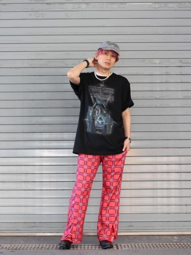 Ĥ鷺Ǥ!SALE50%OFFchildren of the discordance(ɥ󥪥֥ǥ) PRINT CHECK  BANDANA TROUSERS COTDPT-388(RED)! 