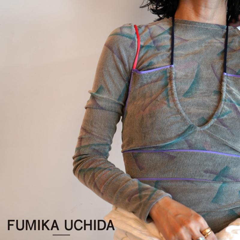 FUMIKA_UCHIDA/ƥ FLOCKY PRINTED TULLE DOUBLE-FRONT BODYSUIT and more