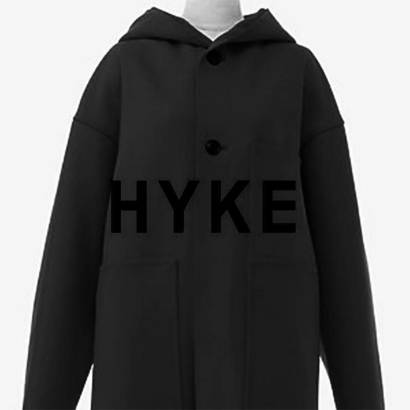 HYKE / ƥ MELTON HOODED WORK COAT