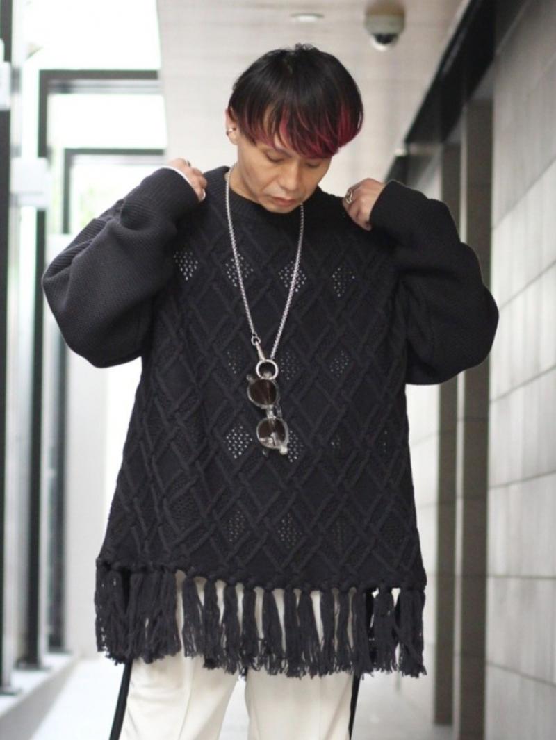 Ĥ鷺Ǥ!children of the discordance(ɥ󥪥֥ǥ)GRATE TEX MESH KNIT PULLOVER COTDKN-005! 