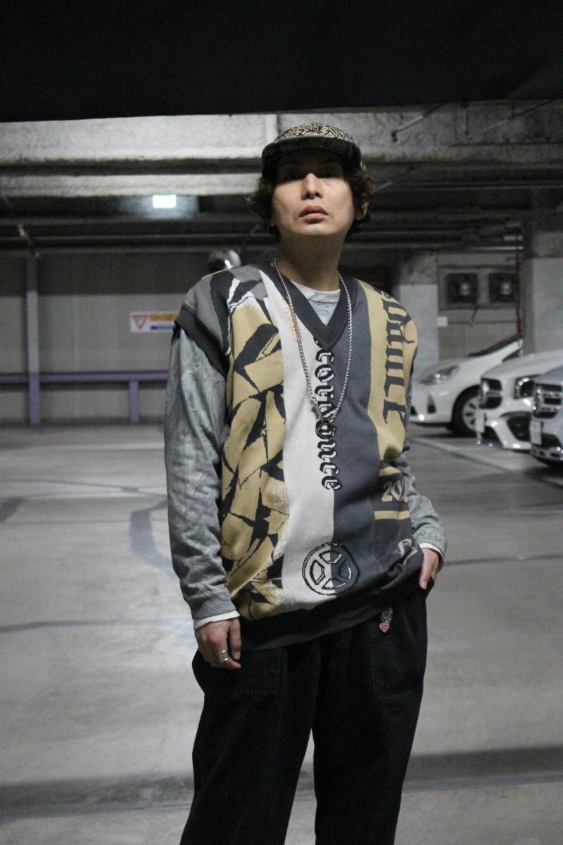 children of the discordance(ɥ󥪥֥ǥ) MUFFLER PATCH WORK KNIT VEST COTDKN-010! 