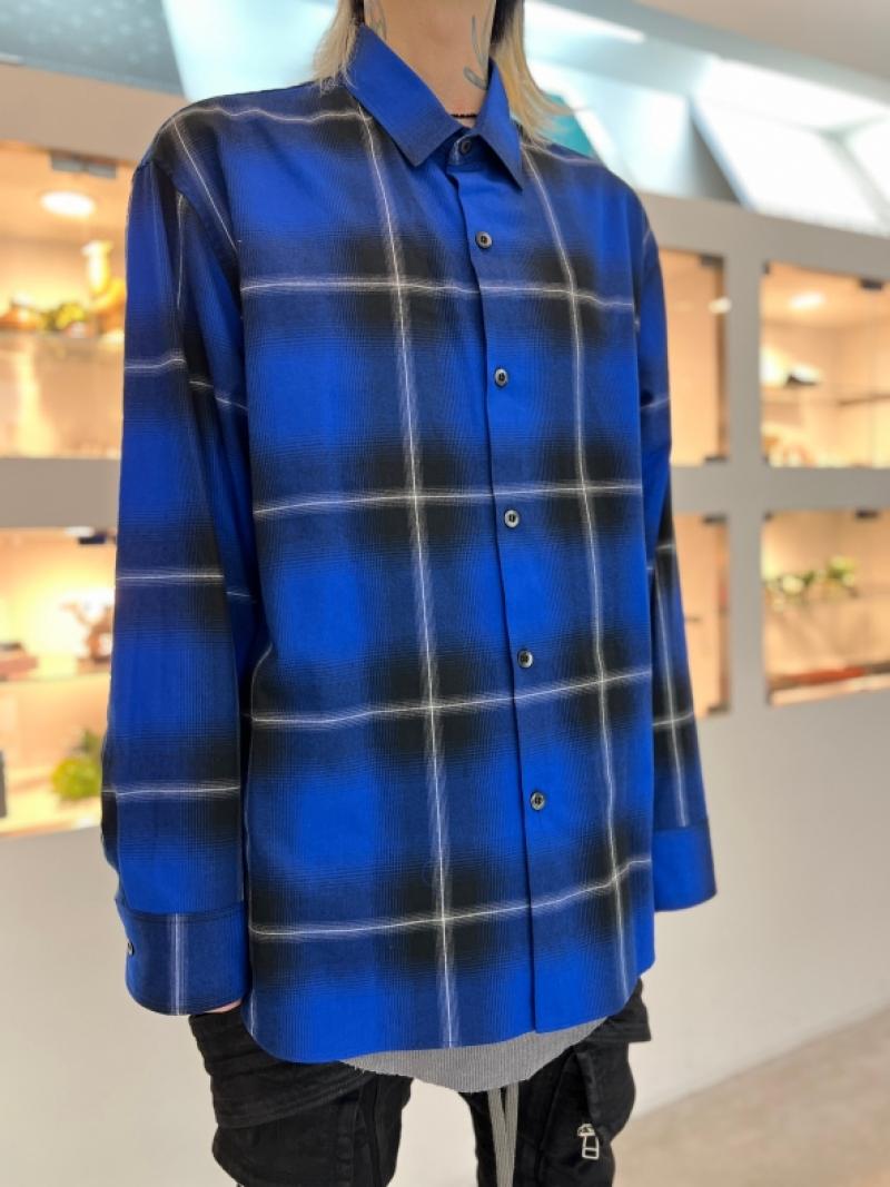 LAD MUSICIAN / COTTON VIYELLA OMBRE CHECK BIG SHIRT