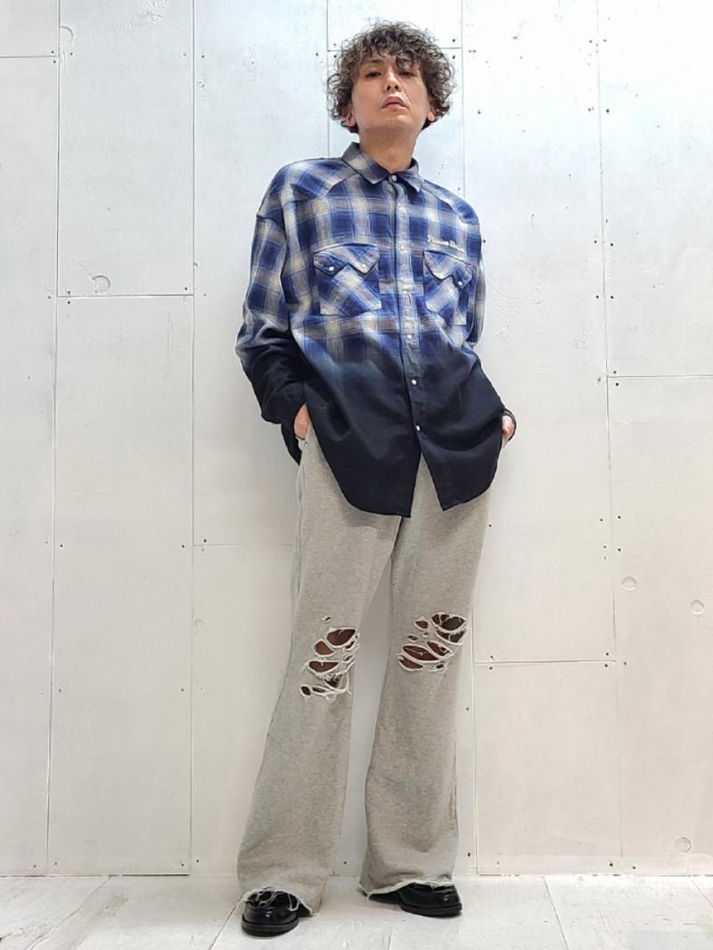 el conductorH() DISTRESSED COTTON JERSEY TROUSERS PD24SP02! 