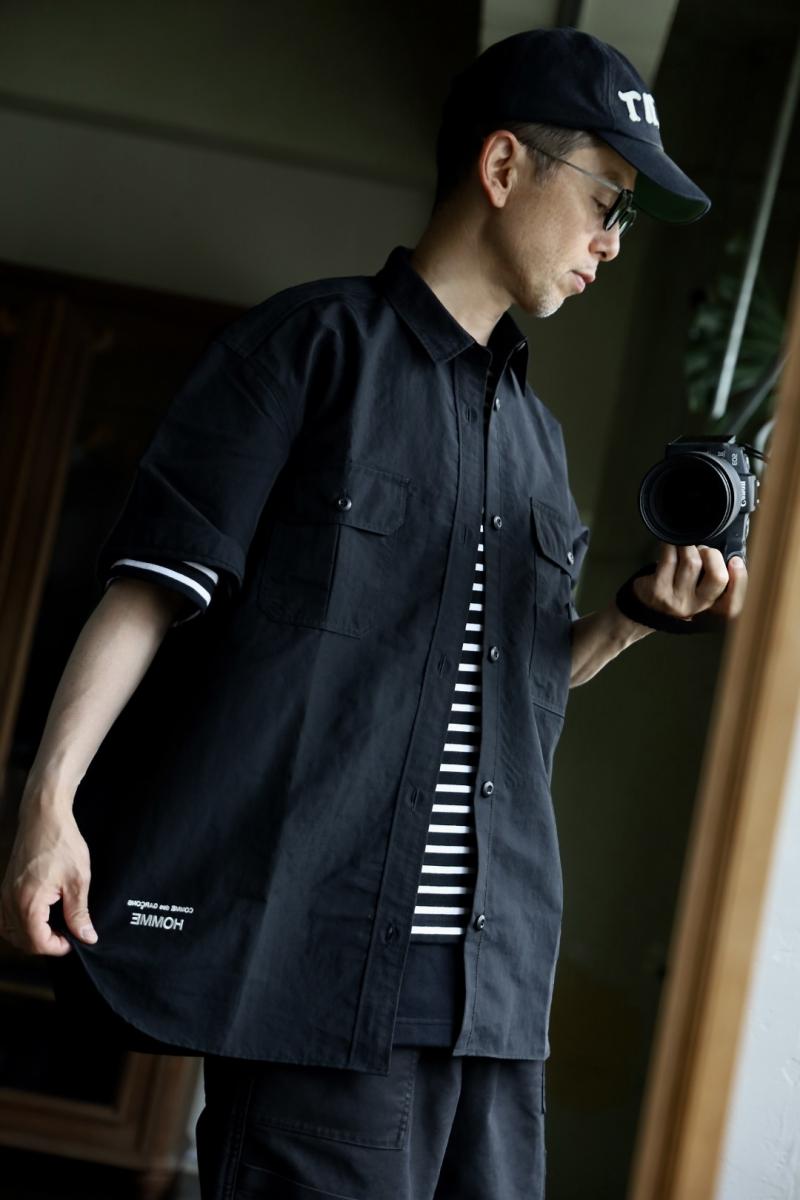 COMME des GARCONS HOMME ǥ륽󥪥25SS ʥ󥿥åS/S(HO-B024-051)BLACK 
