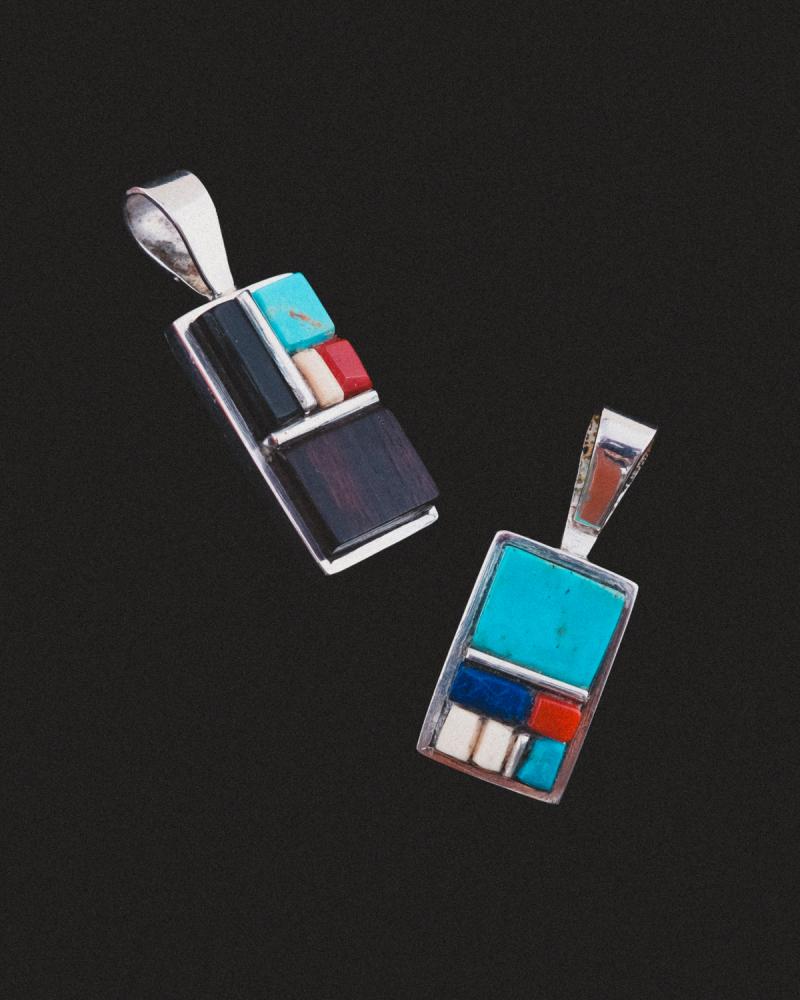 Eddie Scott Kohtalawva:Hopi Multistone Inlay Pendant