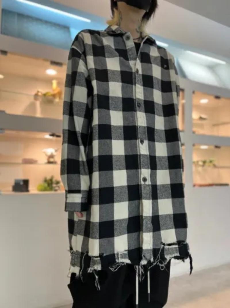 A.F ARTEFACT / Damage Check Pattern Long Shirts 