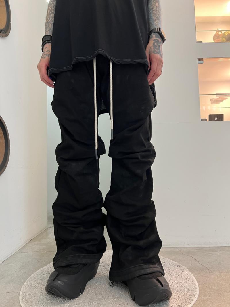 A.F ARTEFACT / Bonding Coated Boots Cut Tuck Pants 