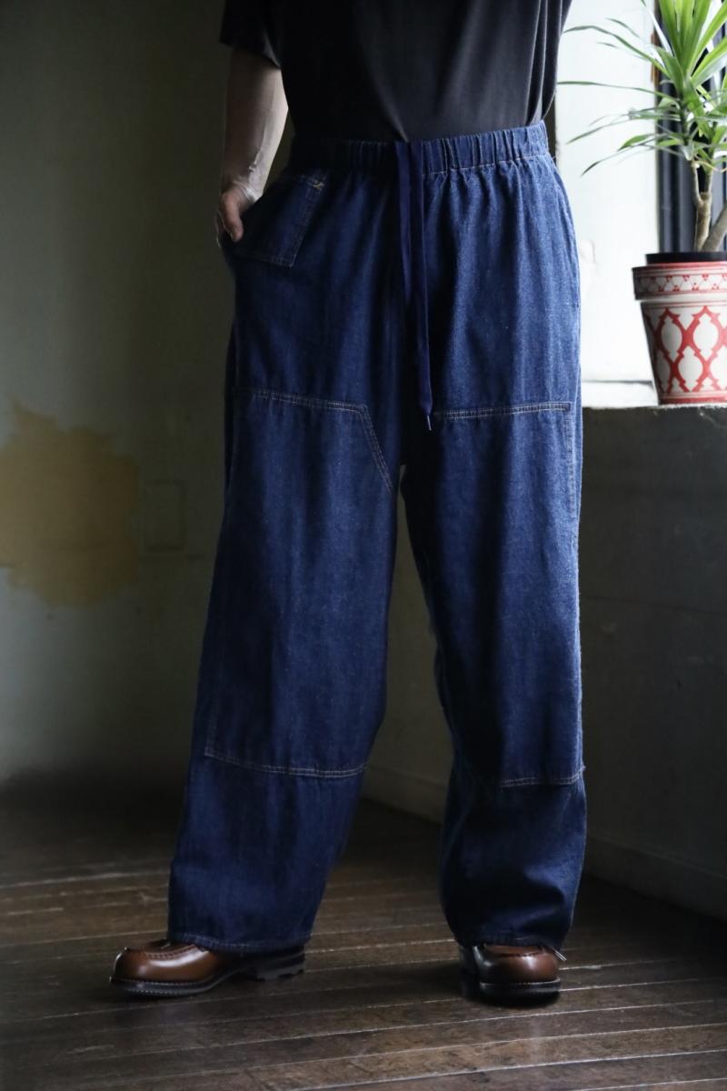 Gurank 25FW 8󥹥֥ˡѥ 8oz raw denim double knee pant (2550)INDIGO89()ȯ!