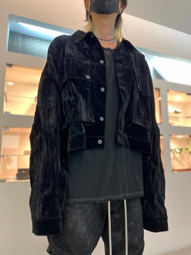 A.F ARTEFACT / Washer Velour Big Pocket Blouson 