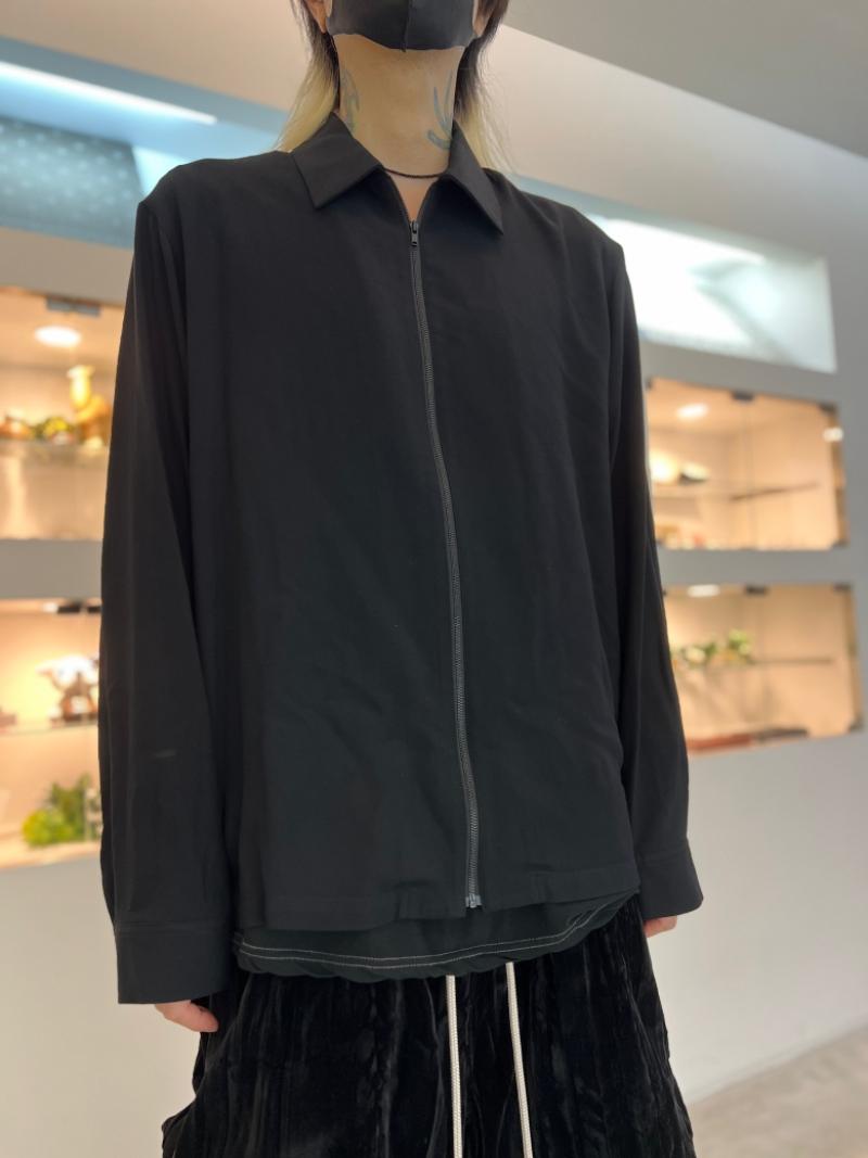 LAD MUSICIAN / RAYON TWILL FRONT ZIP SHIRT 