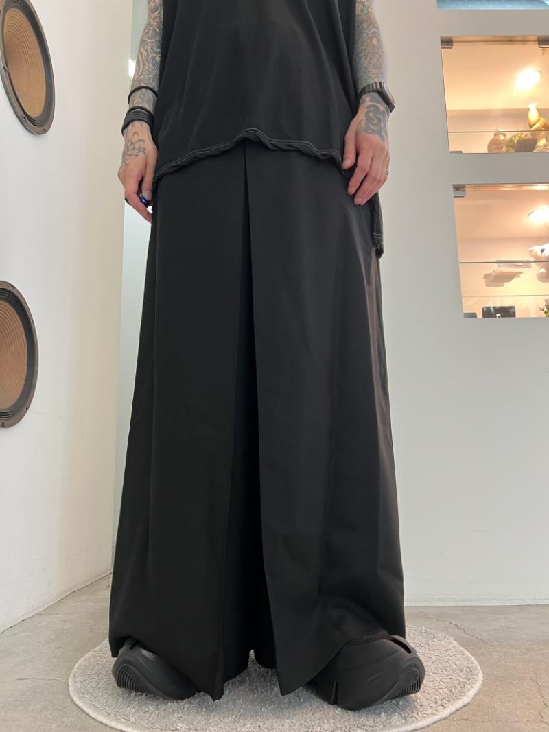 LAD MUSICIAN / WOOL GABARDINE WRAP PANTS 