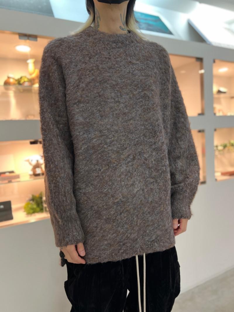 VOAAOV / FULLERS TEASEL BRUSHED KNIT Crew Neck 