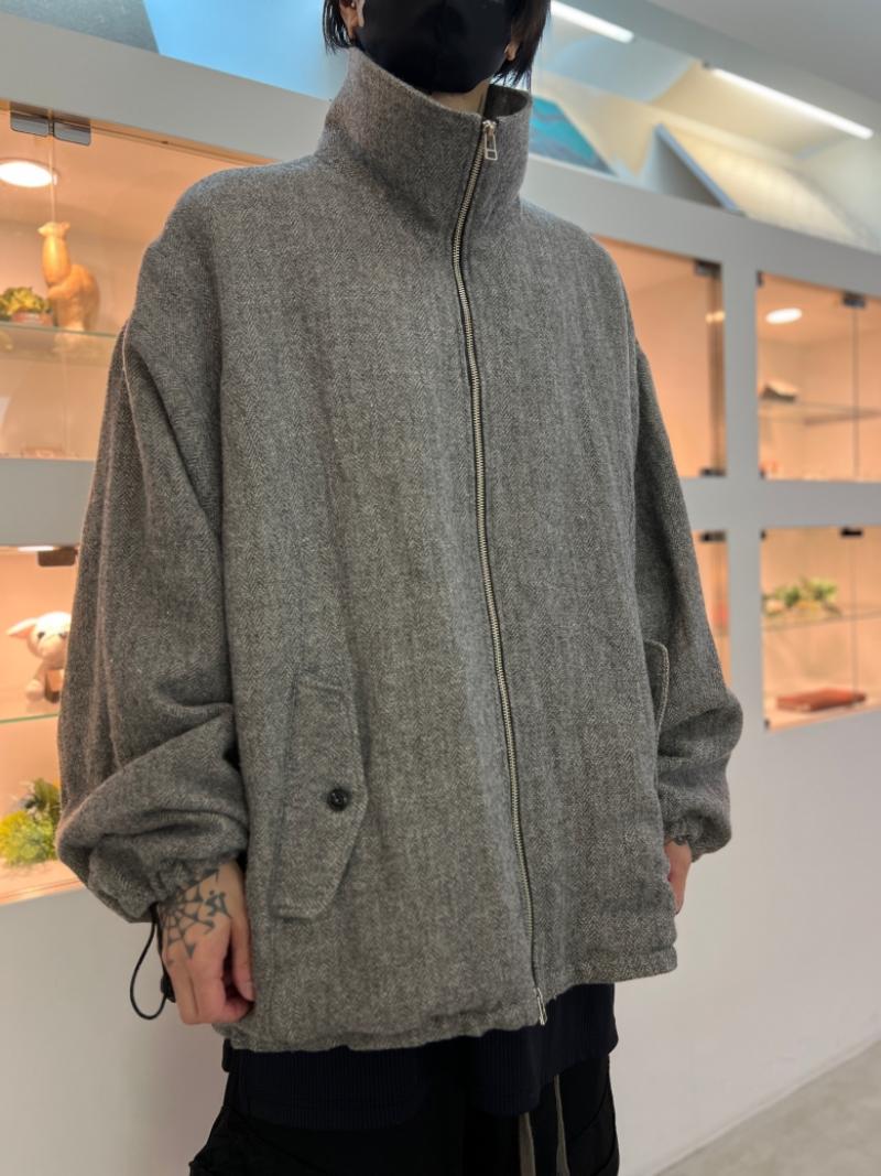 VOAAOV / WOOL LINEN HERRING BONE Big Blouson