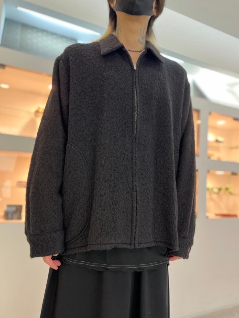 LAD MUSICIAN / ALPAKA SHAGGY FRONT ZIP SHIRT 