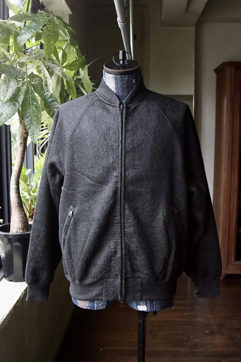 blurhms ֥顼ॹ Pe/Silk Fleece Bomber Jacket(BHS25F019)HEATHER BLACK