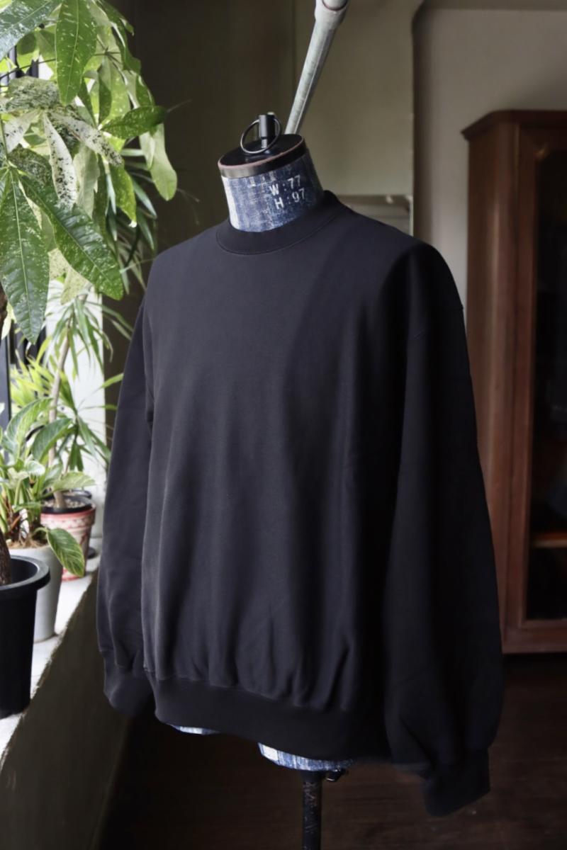 blurhms ROOTSTOCK ֥顼ॹ 25FW Soft&Hard Sweat Crew-Neck P/O Wide(bROOTS24F26F25)Blackȯ! 