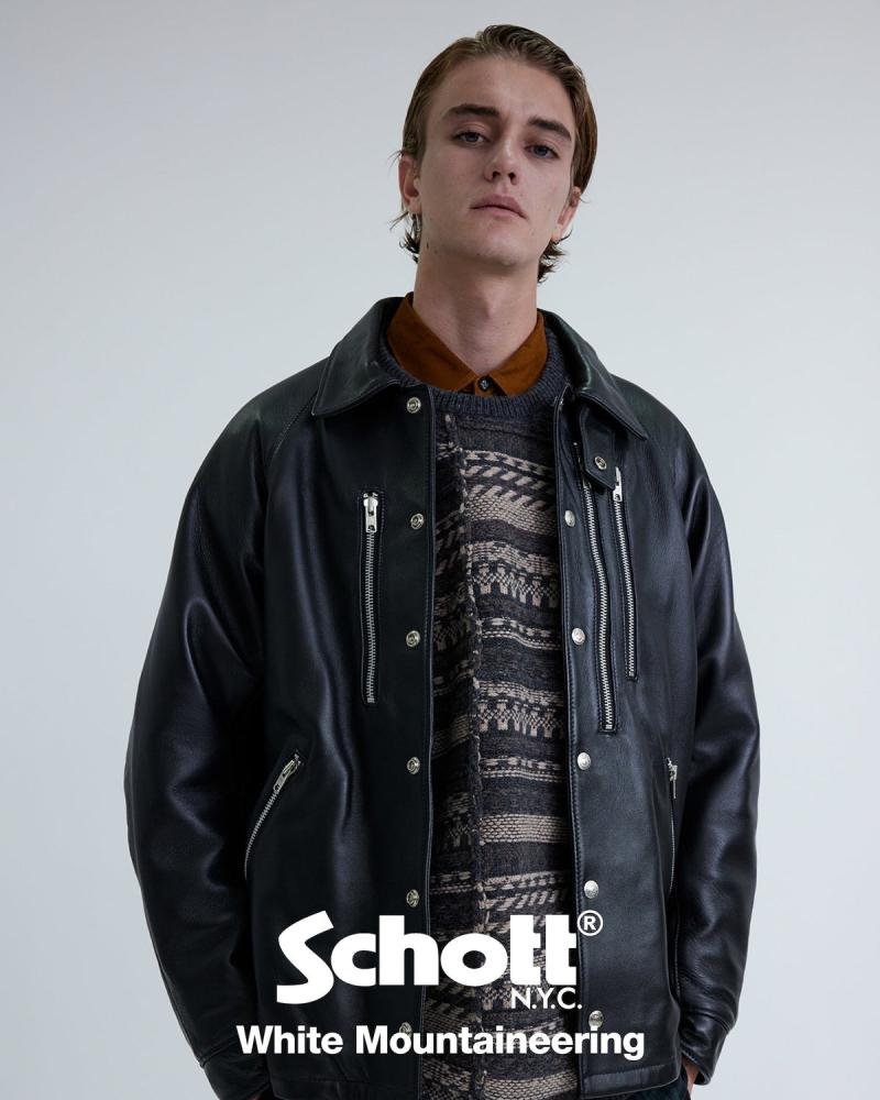 White Mountaineering ( ホワイトマウンテニアリング ) より WM × Schott LEATHER COACH JACKET ( WM2573214 ) の入荷です